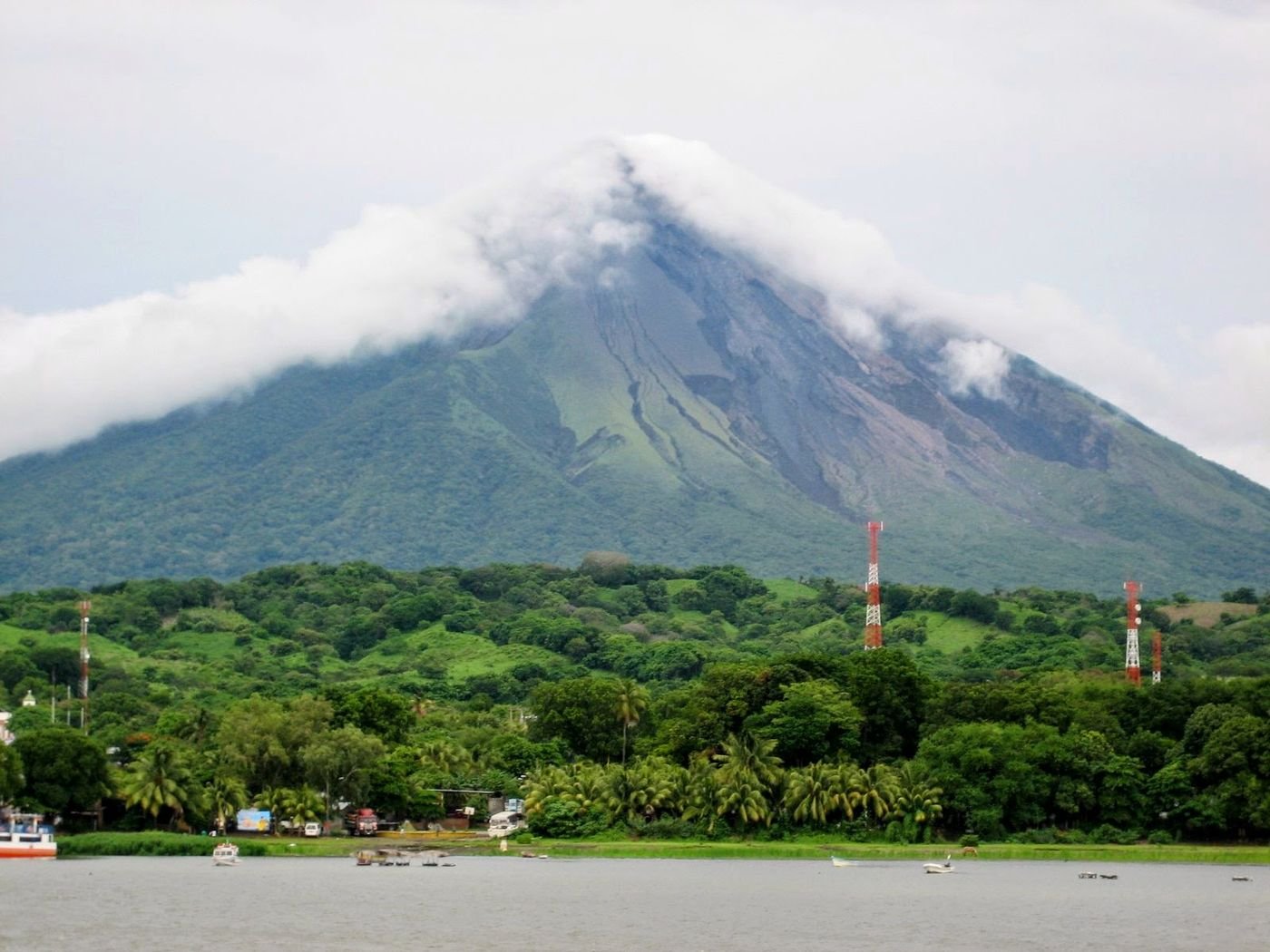 Concepción volcano rising above Lake Nicaragua, Ometepe Island